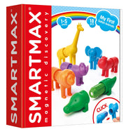 SmartMax My First Safari Animals magnetic building toy set with colorful animal figures