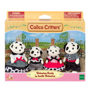 Calico Critters Dalmatian Family four-figure set in original packaging with park background
