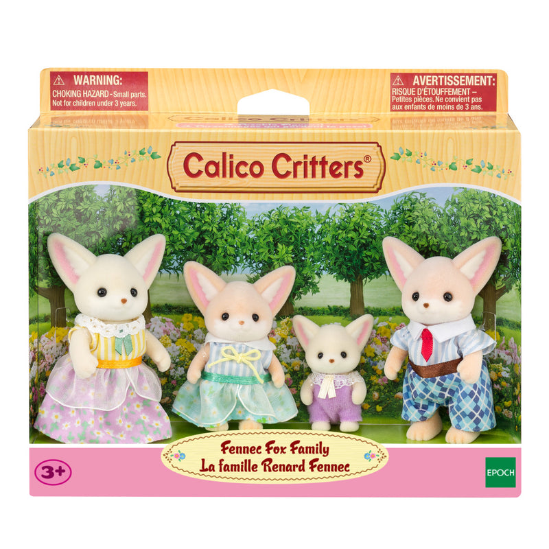 Calico Critters Fennec Fox Family set with four figures in original packaging