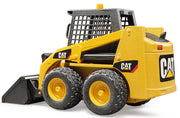 Bruder Toys CAT Caterpillar skid steer loader toy on white background