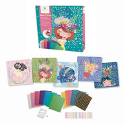 Stick & Fun mosaic craft kit with enchanted dreams theme showing box and contents