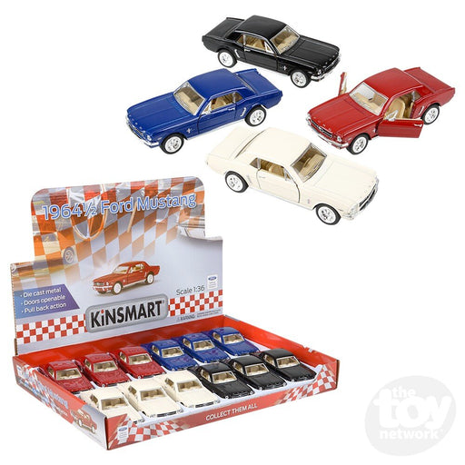 KiNSMART 5-inch diecast 1964 Ford Mustang models in multiple colors with display box