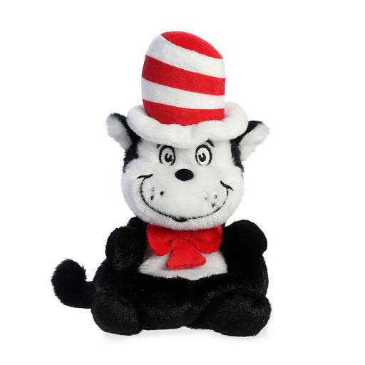 Aurora World Palm Pal Cat in the Hat plush toy with red striped hat and bow tie