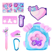 Real Littles Charms Backpack with mini accessories stickers ruler pen carabiner