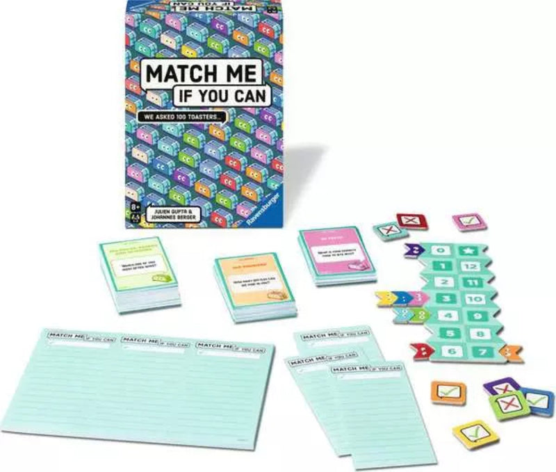 Match Me If You Can board game by Ravensburger showing box and all components