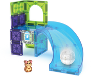 Magna-Tiles Hamster Ball 13-piece set with magnetic tiles, curved slide, and hamster figurine