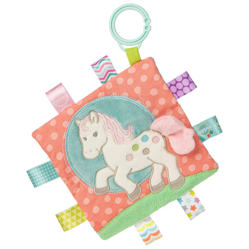 Taggies Crinkle Me Painted Pony baby toy with colorful ribbons and unicorn design