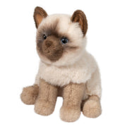 Douglas Dlux Fu Siamese cat plush toy with cream body and brown markings