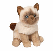 Douglas Dlux Fu Siamese cat plush toy with cream body and brown points