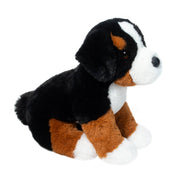 Douglas Bowie Bernese Mountain Dog plush toy with black, white and tan coloring