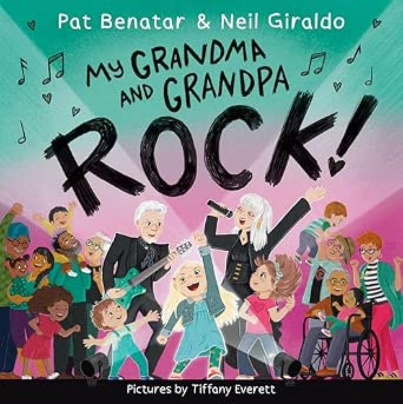 Children's book cover My Grandma and Grandpa Rock by Pat Benatar and Neil Giraldo