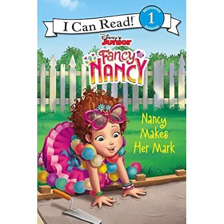 Disney Junior Fancy Nancy I Can Read Level 1 book cover Nancy Makes Her Mark