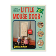DIY Little Mouse Door furniture kit packaging showing miniature door installation