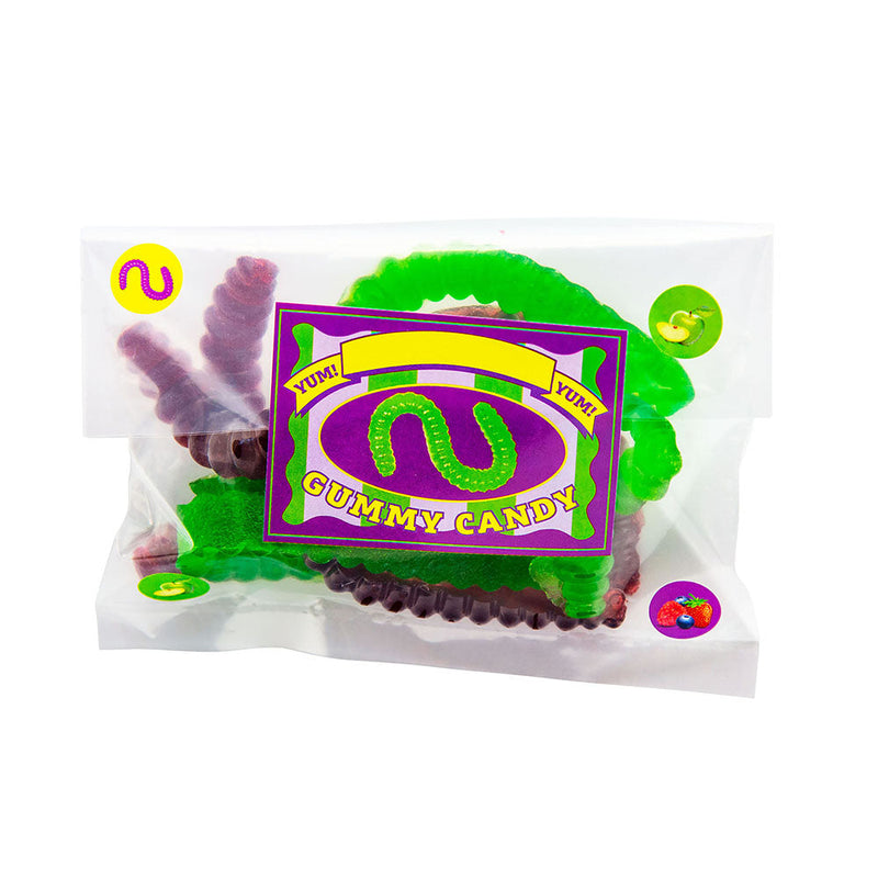 Gummy Candy Lab kit showing colorful gummy worms and candy on clear surface