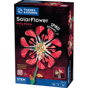 Thames & Kosmos SolarFlower Ruby Ripple STEM kit package showing spinning robotic flower