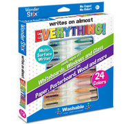 Wonder Stix 24-pack multi-surface washable markers in colorful retail packaging