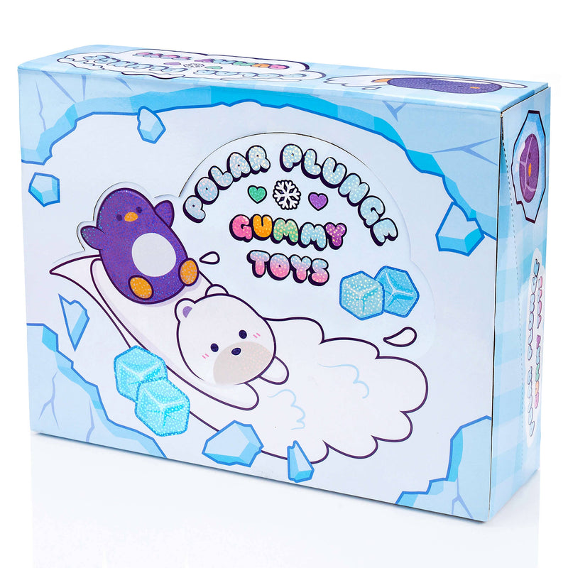 Polar Plunge Gummy Toys product box with polar bear and ice cube design