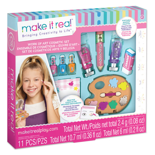 Make It Real Work of Art Cosmetic Set packaging with makeup palette and accessories