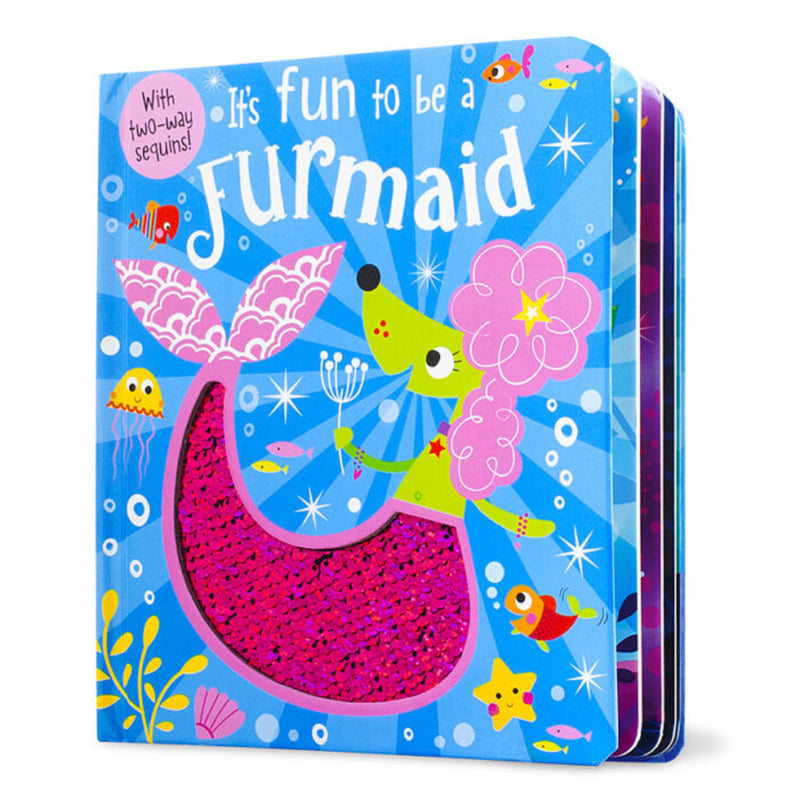Children's board book It's Fun to be a Furmaid with colorful mermaid illustration.