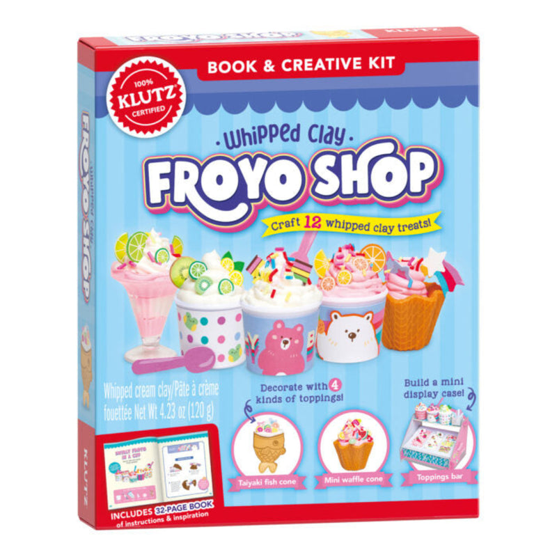Klutz Whipped Clay Froyo Shop book and creative kit packaging with colorful frozen yogurt crafts