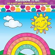 Do A Dot Art Rainbow Trail creative activity book cover with colorful rainbow illustration