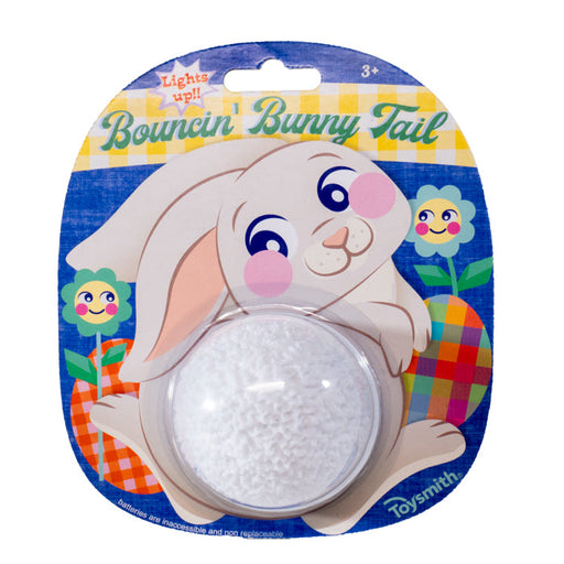 Bouncin' Bunny Tail light-up ball toy in retail packaging by ToySmith