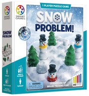 Snow Problem puzzle game box by Smart Games showing winter themed game pieces