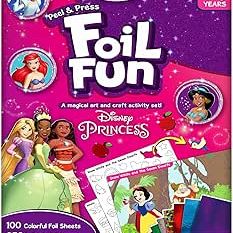 Skillmatics Foil Fun Disney Princess peel and press activity art kit package