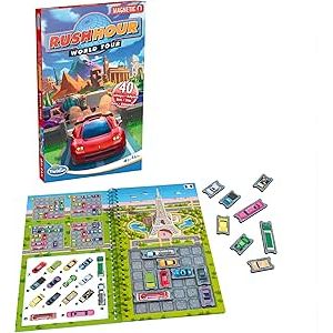 Rush Hour Travel World Tour game box and components displayed on white background