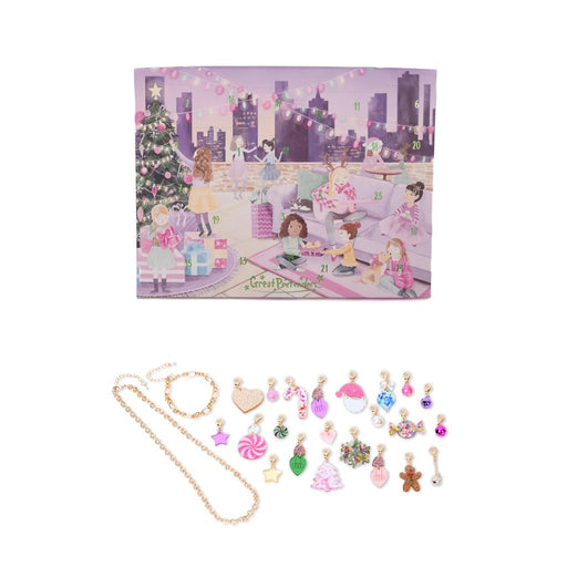 Build a Bracelet Jewelry Advent Calendar with numbered holiday scene and charm collection