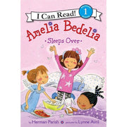 Amelia Bedelia Sleeps Over I Can Read Level 1 book cover with children at sleepover