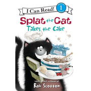 Splat the Cat Takes the Cake I Can Read Level 1 book cover with black cat baking
