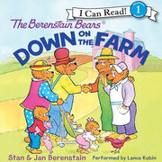 Berenstain Bears Down on the Farm I Can Read book cover showing bear family with farmer