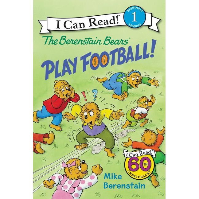 The Berenstain Bears Play Football I Can Read Level 1 book cover by Mike Berenstain