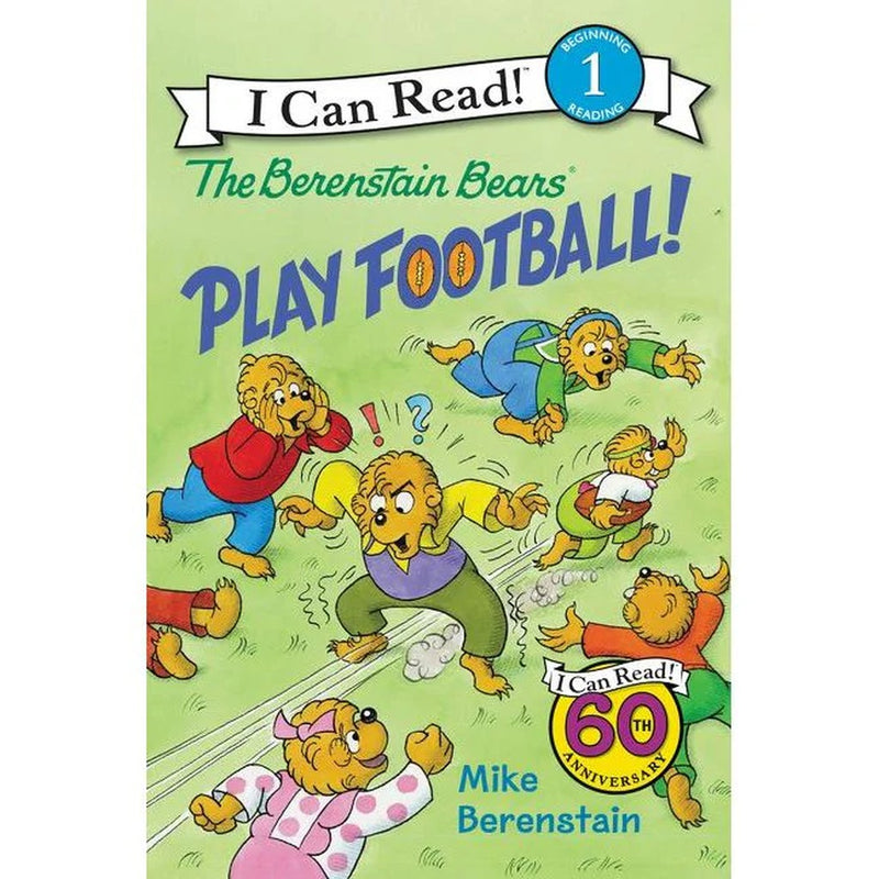 The Berenstain Bears Play Football I Can Read Level 1 book cover by Mike Berenstain