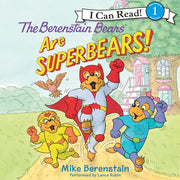 Berenstain Bears Are SuperBears I Can Read book cover showing bear family in superhero costumes