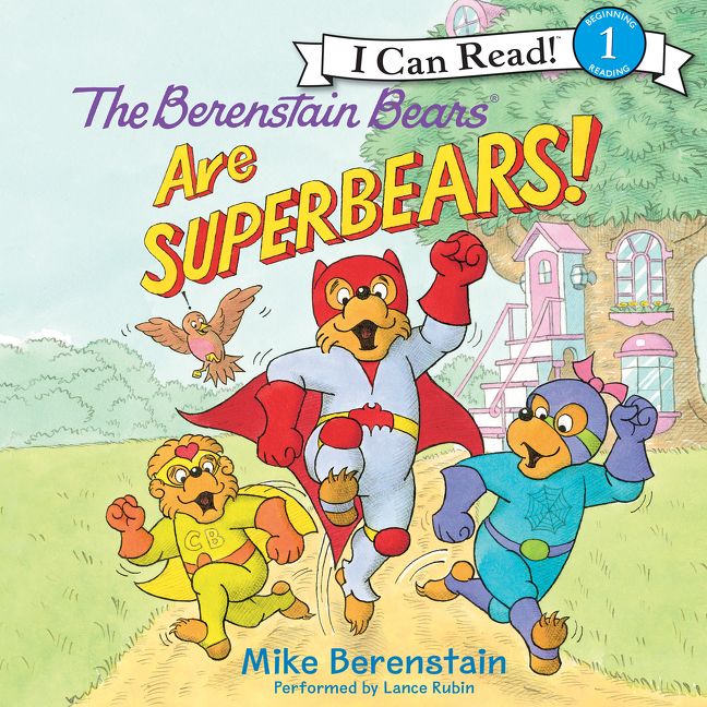 Berenstain Bears Are SuperBears I Can Read book cover showing bear family in superhero costumes