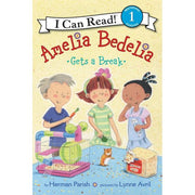 Amelia Bedelia Gets a Break children's book cover with three kids and art supplies