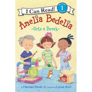 Amelia Bedelia Gets a Break children's book cover with three kids and art supplies