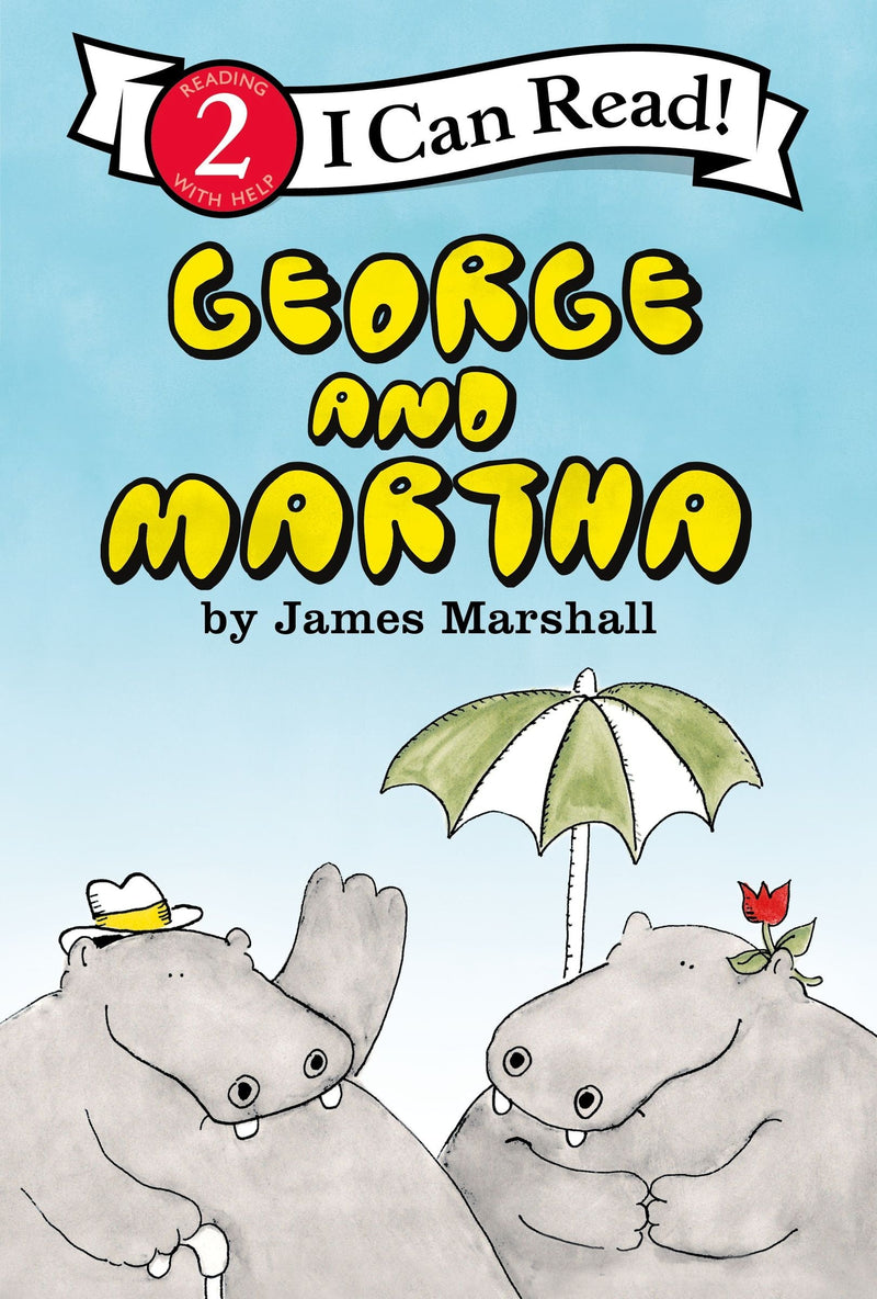 George and Martha children's book cover by James Marshall showing two hippo characters