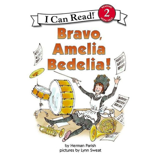 Bravo Amelia Bedelia I Can Read Level 2 book cover with musical instruments