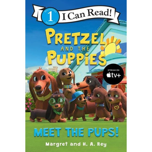 I Can Read book cover featuring Pretzel and the Puppies animated characters
