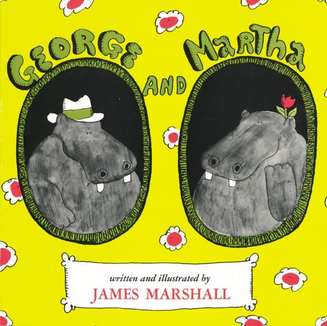 George and Martha children's book cover by James Marshall featuring two hippo characters