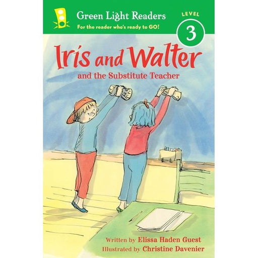 Green Light Readers Level 3 book cover showing Iris and Walter with substitute teacher