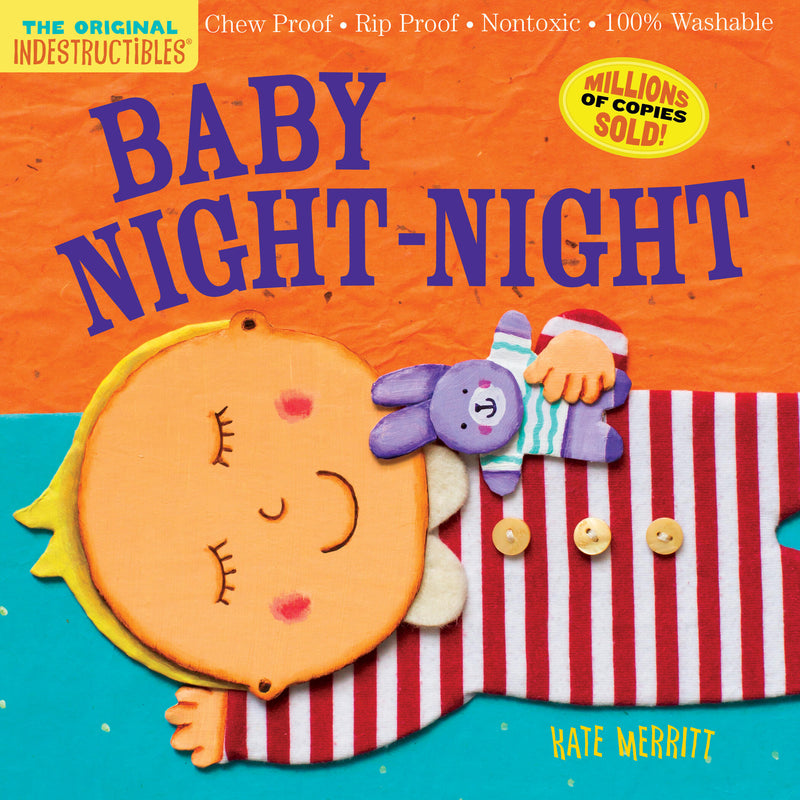 Indestructibles Baby Night-Night book cover showing sleeping baby with teddy bear