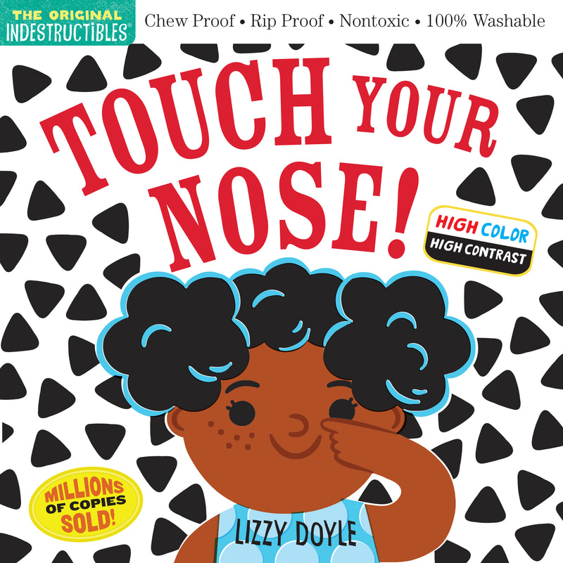 Touch Your Nose Indestructibles book cover featuring cartoon child with curly dark hair