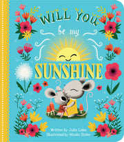 Will You Be My Sunshine children's board book cover with illustrated mice and flowers