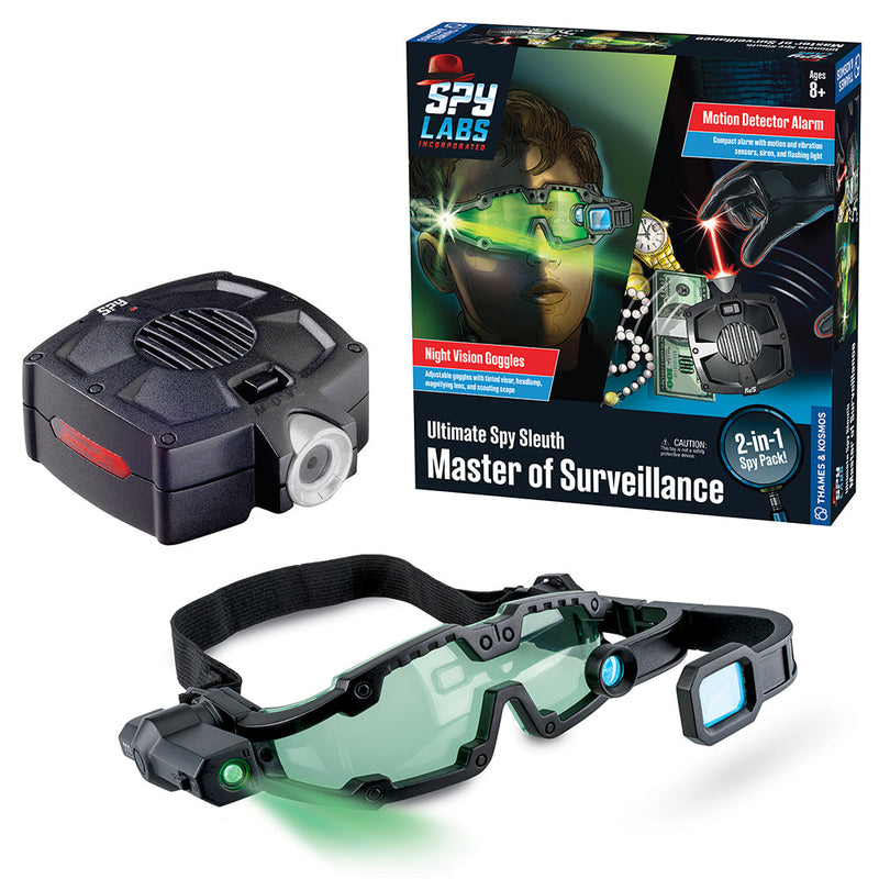 Spy Labs Ultimate Spy Sleuth surveillance kit with night vision goggles and motion detector
