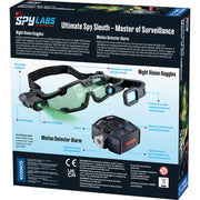 Thames & Kosmos Spy Labs Ultimate Spy Sleuth kit packaging showing night vision goggles and motion detector