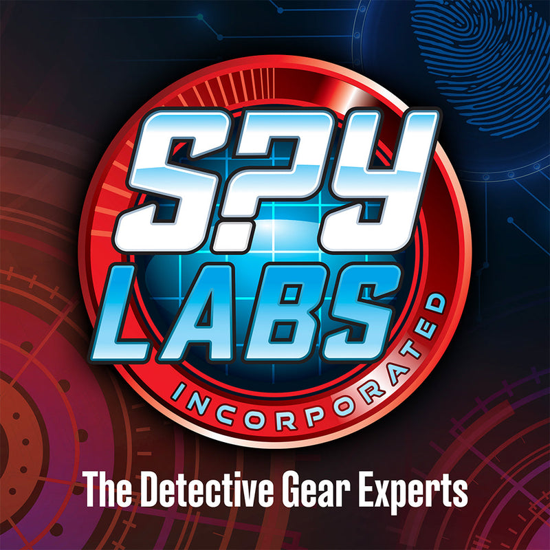 Spy Labs Incorporated logo with tagline The Detective Gear Experts on tech background